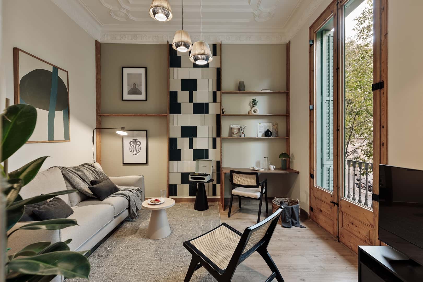 Furnished 2-bedroom flat in Eixample, 90 m²
