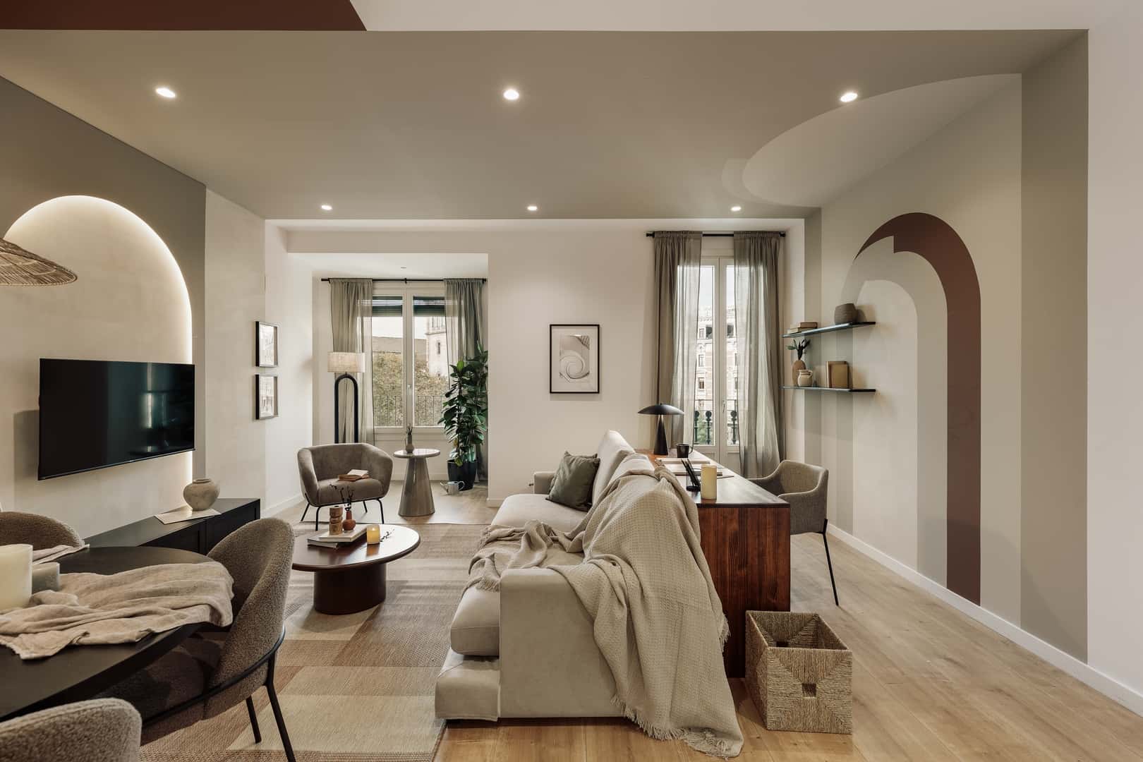 Furnished 2-bedroom flat in Eixample, 93 m²
