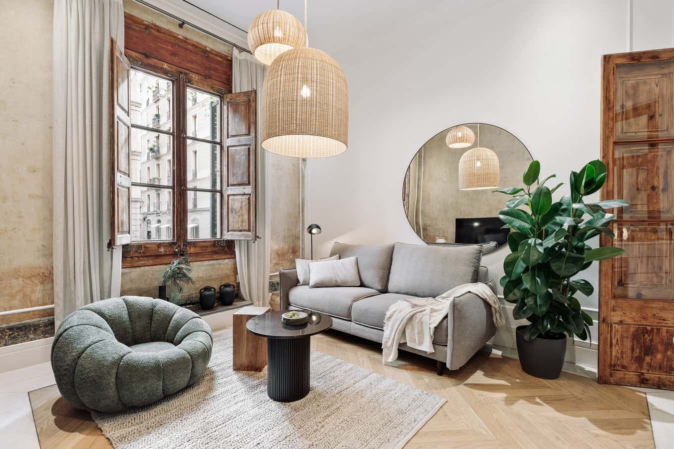 Furnished 1-bedroom flat in Barcelona, 73 m²
