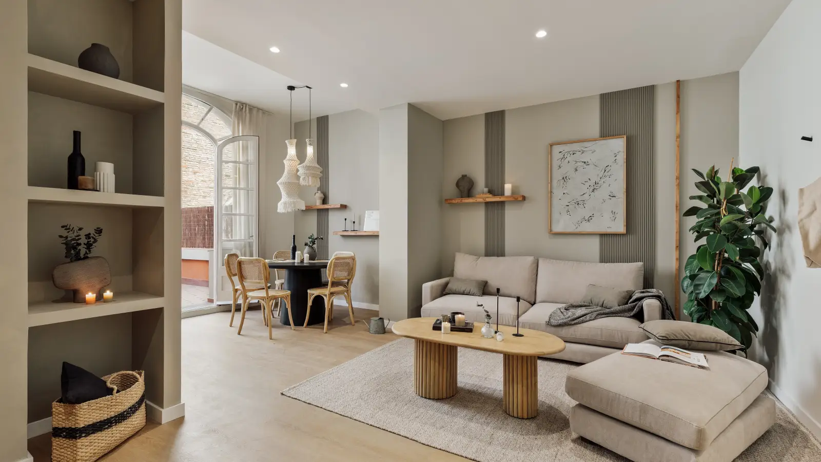 Furnished 3-bedroom flat in Gràcia, 133 m²